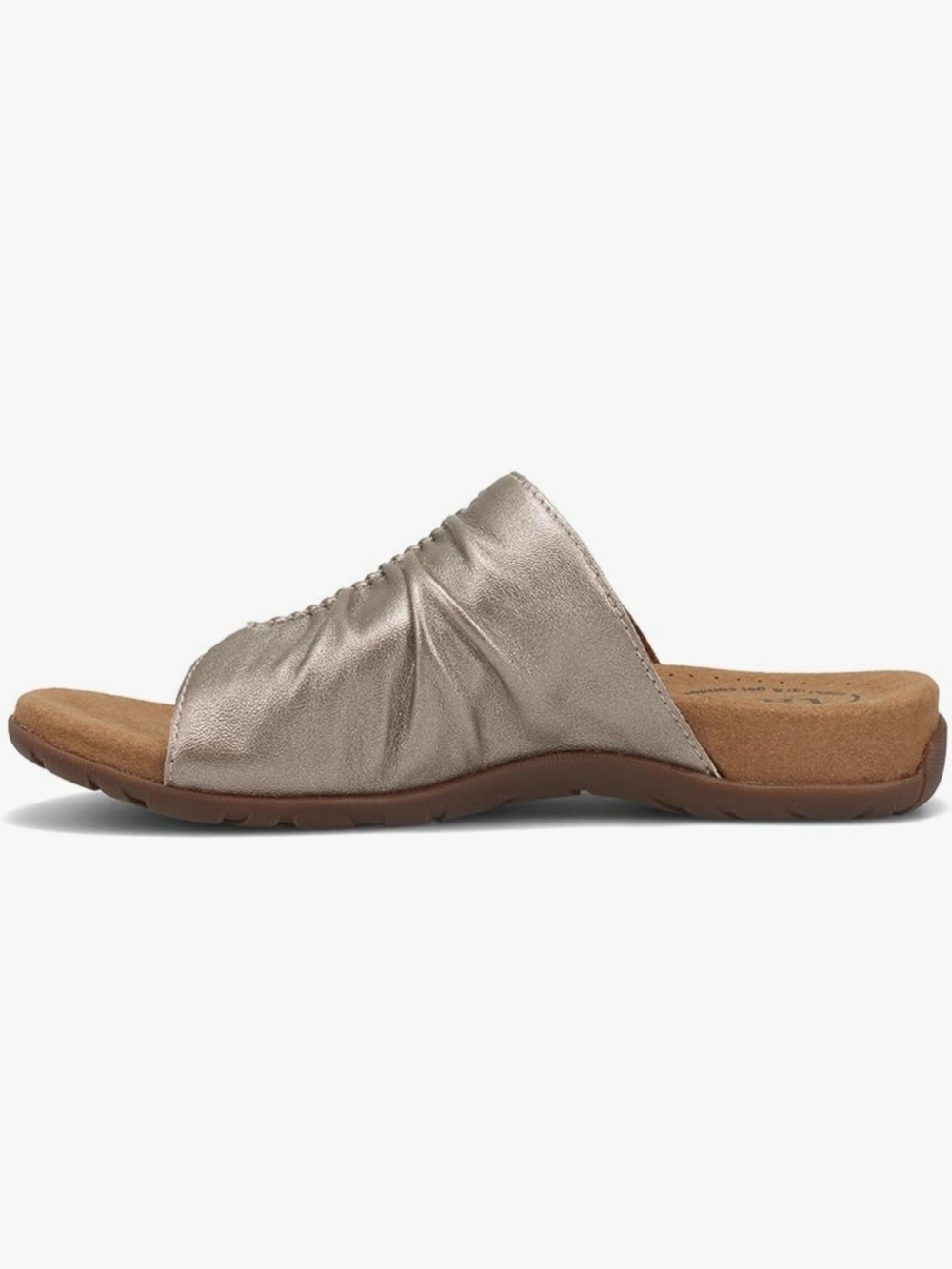 Taos Comfortable Metallic Ruched Slide Sandal [8]